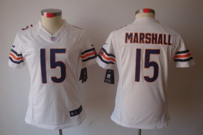 Women Nike Chicago Bears #15 Marshall White Color[NIKE LIMITED Jersey]