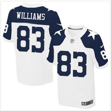 Nike Dallas Cowboys #83 Terrance Williams White Thanksgiving Throwback Mens Stitched NFL Elite Jerse