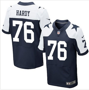 Nike Dallas Cowboys #76 Greg Hardy Navy Blue Thanksgiving Throwback Mens Stitched NFL Elite Jersey