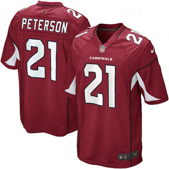 Men Nike Arizona Cardinals 21 Patrick Peterson Game Red Team Color NFL Jersey