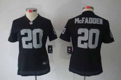 Womens Nike Oakland Raiders 20 McFADDEN Black(Women Limited Jerseys)