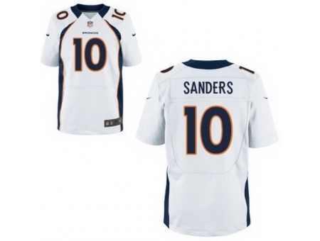 Nike Denver Broncos 10 Emmanuel Sanders White Game NFL Jersey