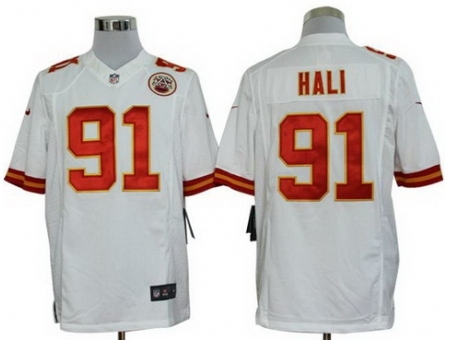 Nike Kansas City Chiefs 91 Tamba Hali White LIMITED NFL Jersey