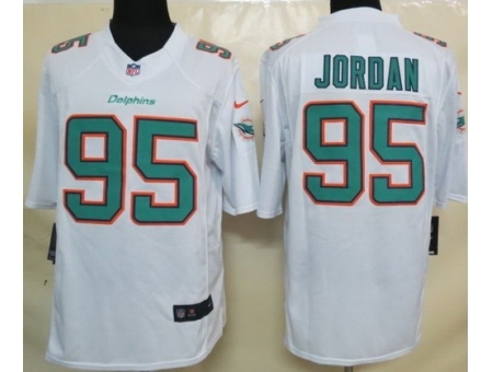 Nike Miami Dolphins 95 Dion Jordan White Limited NFL Jersey