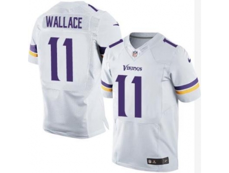 Nike Minnesota Vikings 11 Mike Wallace White Elite NFL Jersey