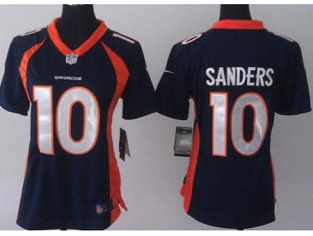 Women Nike Denver Broncos 10 Emmanuel Sanders Blue NFL Jerseys