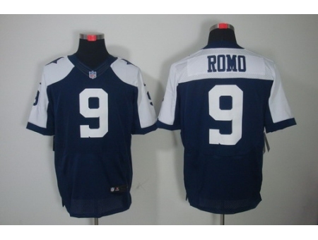 Nike Dallas Cowboys 9 Tony Romo Blue Elite Thankgivings NFL Jersey