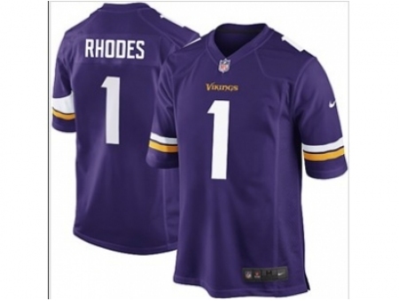 Nike Minnesota Vikings 1 Xavier Rhodes purple game NFL Jersey