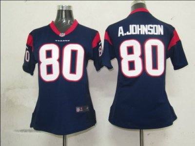 Women Nike NFL Houston Texans 80 Johnson Game Jersey