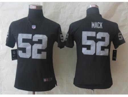 Women Nike Oakland Raiders #52 Mack Black Jerseys