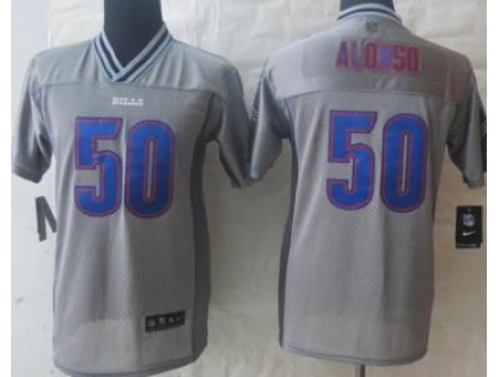 Youth Nike Buffalo Bills 50 Kiko Alonso Grey Vapor Elite Jerseys