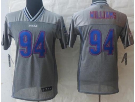 Youth Nike Buffalo Bills 94 Mario Williams Grey Vapor Elite Jerseys