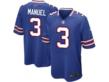 Nike Buffalo Bills 3 EJ Manuel Blue Game NFL Jersey