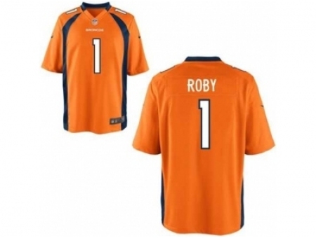 Nike Denver Broncos 1 Bradley Roby Orange Game NFL Jersey