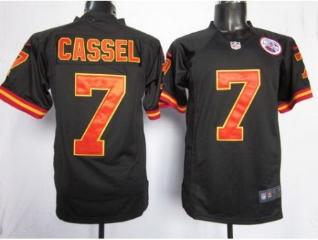 Nike Kansas City Chiefs 7 Matt Cassel Black Game NFL Jersey