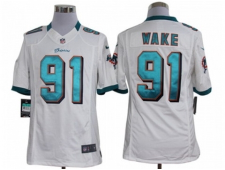 Nike Miami Dolphins 91 Cameron Wake white Limited NFL Jersey