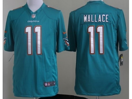 Nike Miami Dolphins 11 Mike Wallace Green Game NFL Jersey