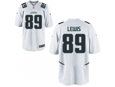 Nike Jacksonville Jaguars 89 Marcedes Lewis White Game NFL Jersey