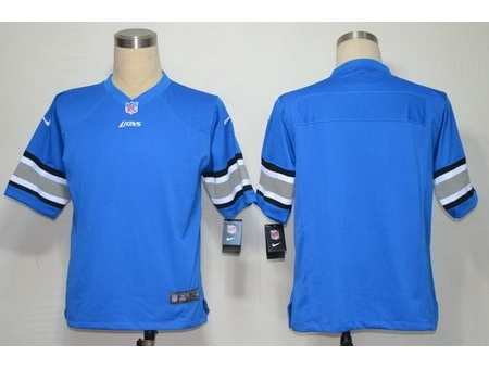 Nike Detroit Lions Blank Blue Game NFL Jersey