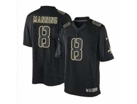 Nike New Orleans Saints 8 Manning black Limited Impact Jersey