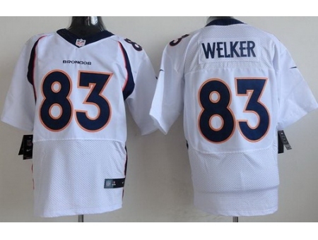 Nike Denver Broncos 83 Wes Welker White Elite NFL Jersey