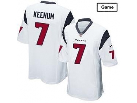 Nike Houston Texans 7 Case Keenum White Game NFL Jersey