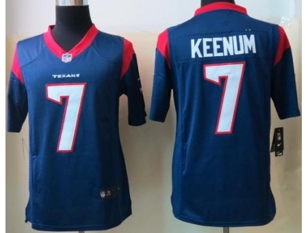 Nike Houston Texans 7 Case Keenum Limited Blue NFL Jersey