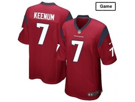 Nike Houston Texans 7 Case Keenum Red Game NFL Jersey