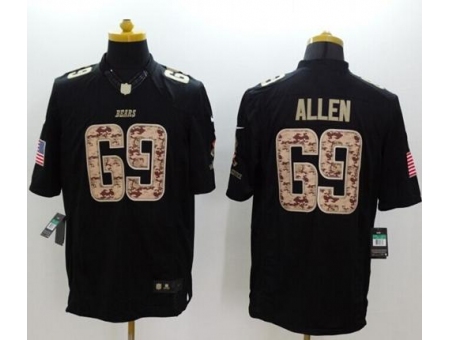 Youth Nike Chicago Bears 69 Jared Allen Black Stitched NFL Limited Salute to Service Jersey