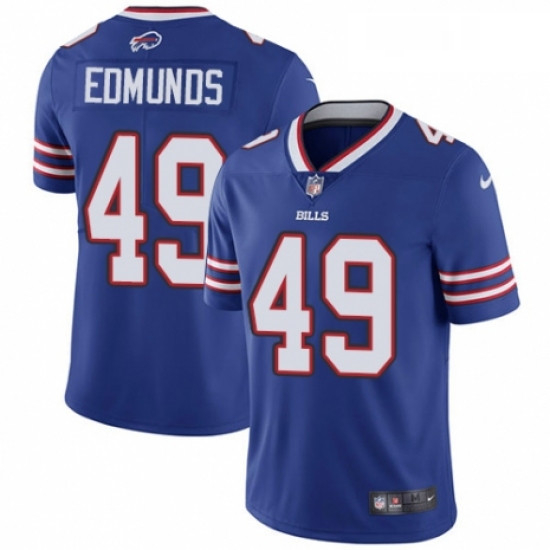 Mens Nike Buffalo Bills 49 Tremaine Edmunds Royal Blue Team Color Vapor Untouchable Limited Player N