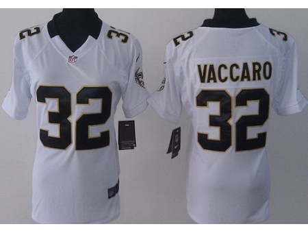 Women Nike New Orleans Saints 32 Kenny Vaccaro White NFL Jerseys