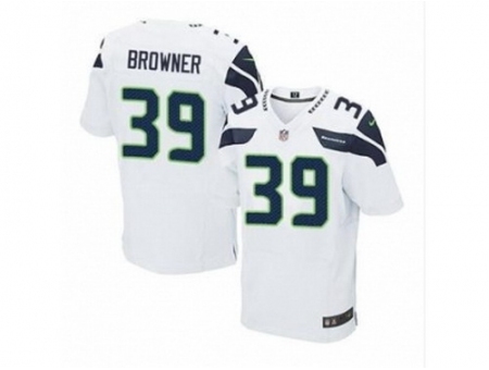 Nike Seattle Seahawks 39 Brandon Browner white Elite NFL Jerse