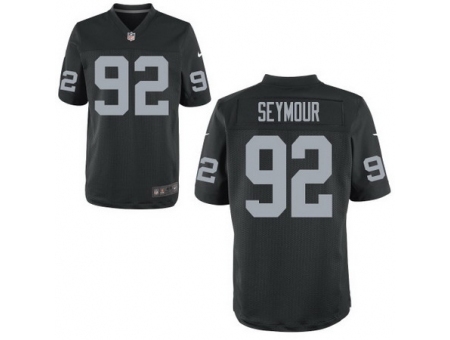 Nike Oakland Raiders 92 Richard Seymour Black Elite NFL Jersey