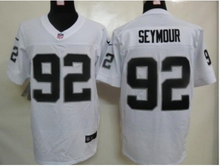 Nike Oakland Raiders 92 Richard Seymour White Elite NFL Jersey