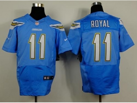 Nike San Diego Chargers 11 Eddie Royal Blue Alternate Elite NFL Jersey