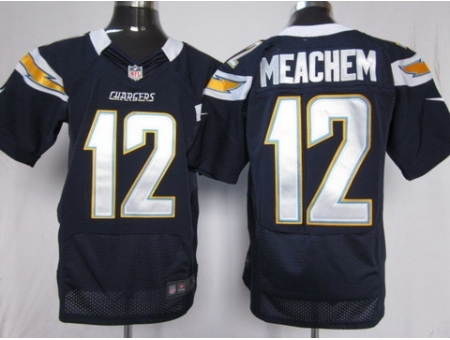 Nike San Diego Chargers 12 Robert Meachem Dark Blue Elite NFL Jersey