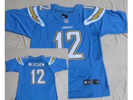 Nike San Diego Chargers 12 Robert Meachem Light Blue Elite New NFL Jersey