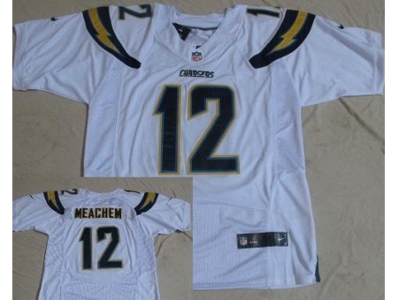 Nike San Diego Chargers 12 Robert Meachem White Elite New NFL Jersey