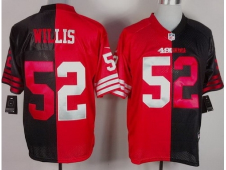 Nike San Francisco 49ers 52 Patrick Willis Black Red Elite Split NFL Jersey