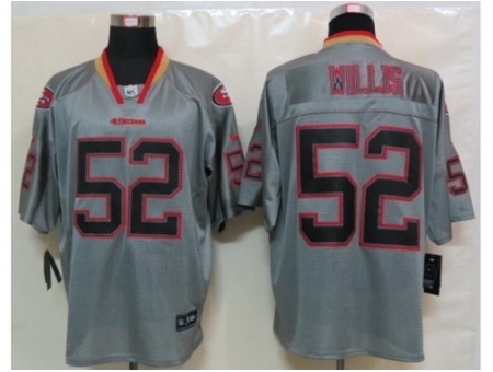 Nike San Francisco 49ers 52 Patrick Willis Grey Elite Lights Out NFL Jersey