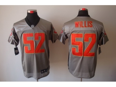 Nike San Francisco 49ers 52 Patrick Willis Grey Elite Shadow NFL Jersey