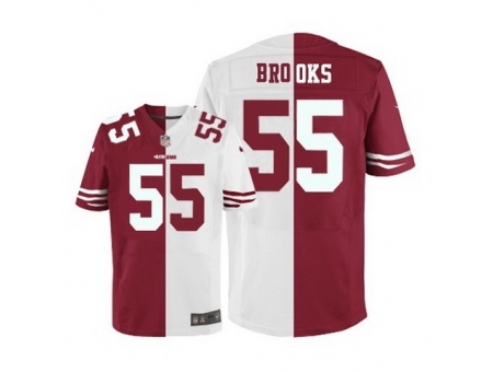 Nike San Francisco 49ers 55 Ahmad Brooks White Elite Split NFL Jersey