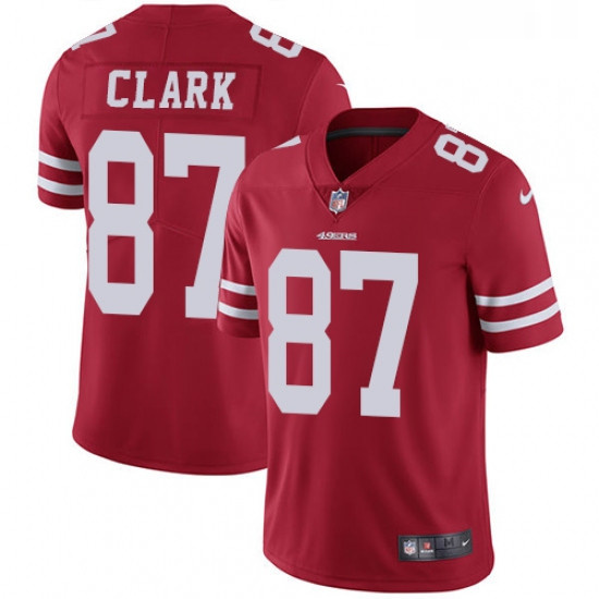 Youth Nike San Francisco 49ers 87 Dwight Clark Red Team Color Vapor Untouchable Limited Player NFL J