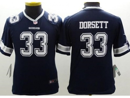 Youth Nike Dallas Cowboys 33 Tony Dorsett Navy Blue Team Color Stitched NFL Limited Jersey