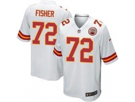 Nike Kansas City Chiefs 72 Eric Fisher White Limited NFL Jersey