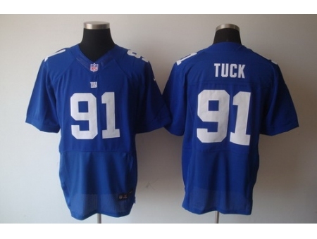 Nike New York Giants 91 Justin Tuck Blue Elite NFL Jersey