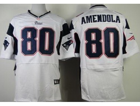 Nike New England Patriots 80 Danny Amendola White Elite NFL Jersey