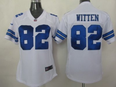 Women Nike Dallas Cowboys 82# Witten White Jersey