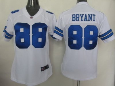 Women Nike Dallas Cowboys 88# Bryant White Jersey