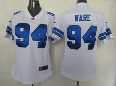 Women Nike Dallas Cowboys 94# Ware White Jerseys